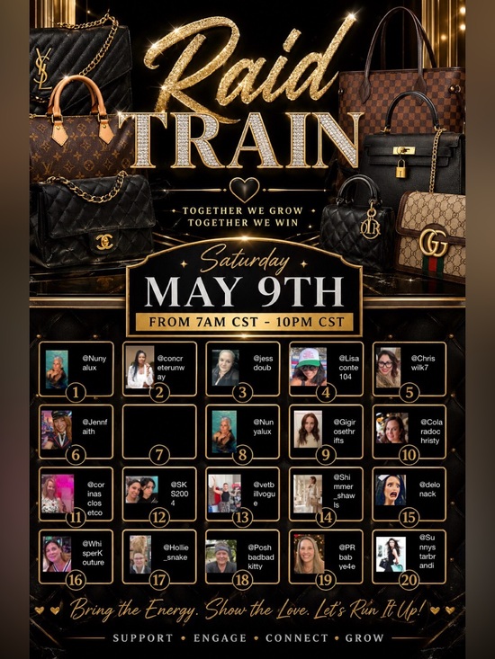 Handbags - JOIN US SATURDAY MAY 9TH FOR THE ULTIMATE RAID TRAIN!!!